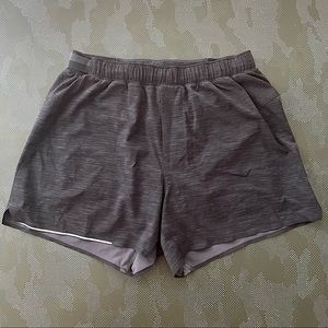 Lululemon Surge Shorts 4” Liner - Heather Allover Deep Coal - men’s small